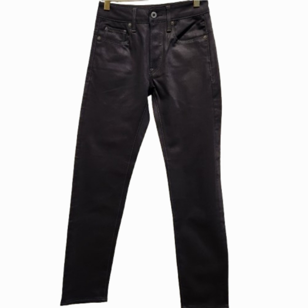 NWOT G-Star RAW 3301 Slim Black Button-up Youth Jeans (W24xL30) - Picture 2 of 16